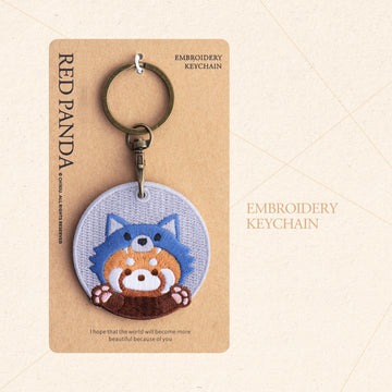 Lovely Double-Sided Embroidered Red Panda Charms