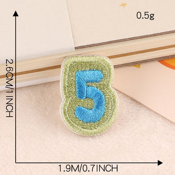 Color Block Numbers Embroidered Patches - Multiple Designs Available - CheerCove