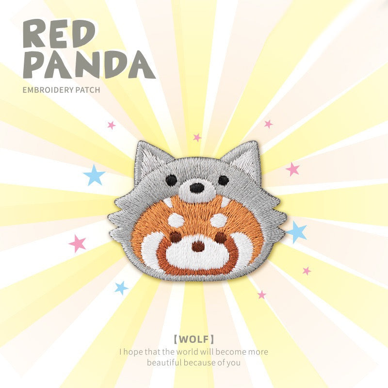 Cute Red Panda in Hat Patch Embroidered Patches - Multiple Designs Available - CheerCove