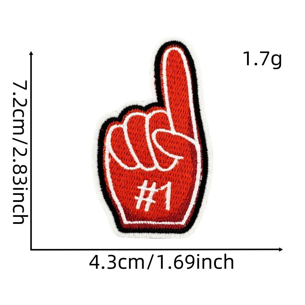 I Love Football Patches (Iron-On)