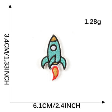 Rocket Embroidered Patches ① - Multiple Designs Available - CheerCove