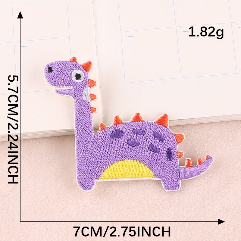 Colorful Dinosaur Embroidered Patches - Multiple Designs Available - CheerCove