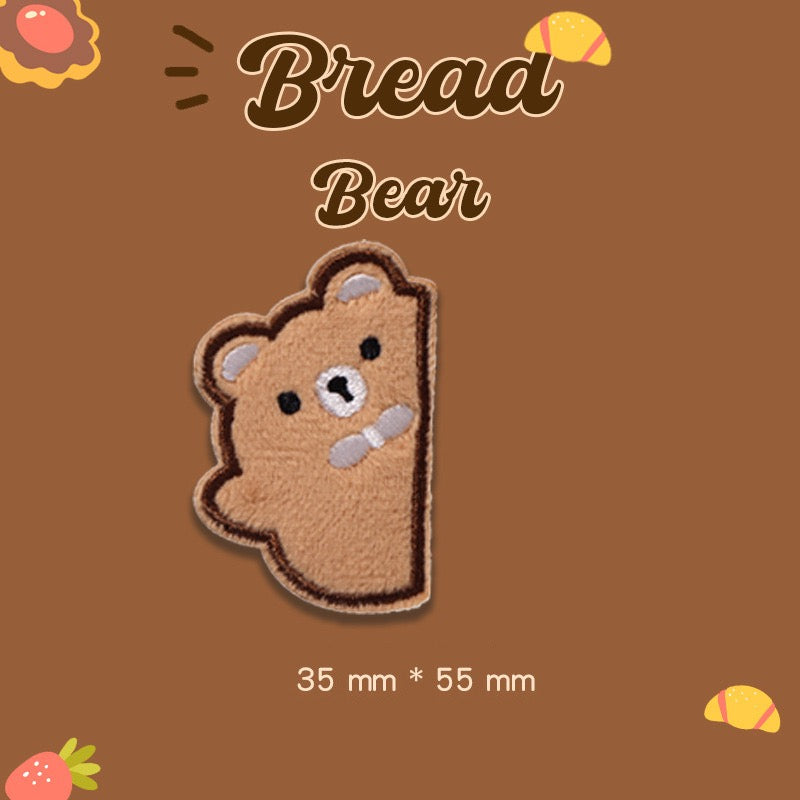 Bread Bear Embroidered Patches - Multiple Designs Available - CheerCove
