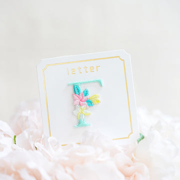 Cute Floral Alphabet Patches(Stick-On)