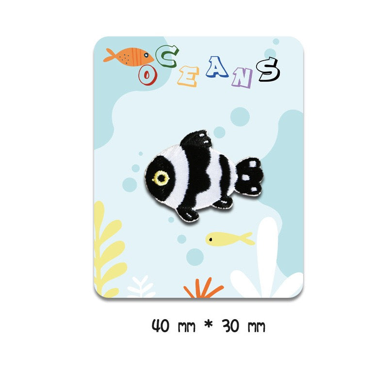 Ocean Animals Embroidered Patches - Multiple Designs Available - CheerCove