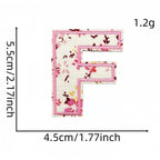 Floral Alphabet Embroidered Patches - CheerCove