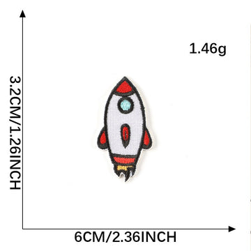 Rocket Embroidered Patches ② - Multiple Designs Available - CheerCove