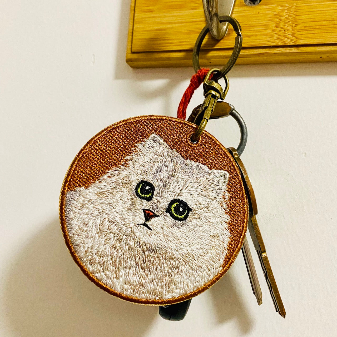 Cute Double-Sided Embroidered Cat Charms