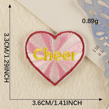 Heart Embroidered Patches ① - Multiple Designs Available - CheerCove