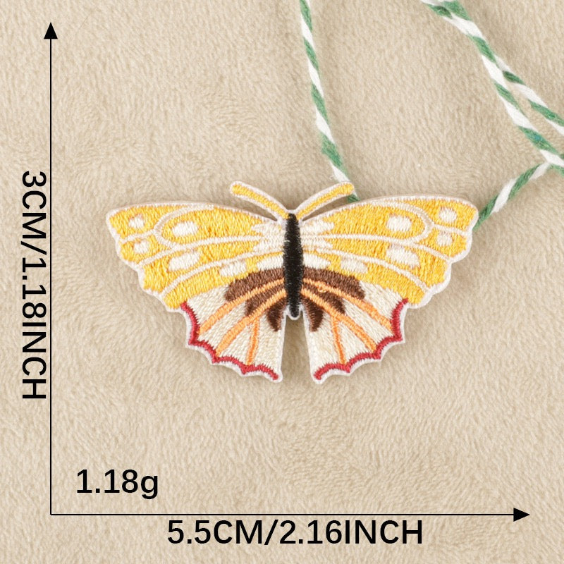 Botanical Butterfly Embroidered Patches - Multiple Designs Available - CheerCove
