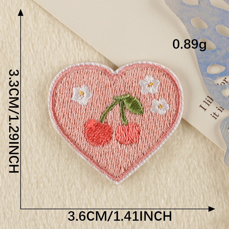 Heart Embroidered Patches ② - Multiple Designs Available - CheerCove