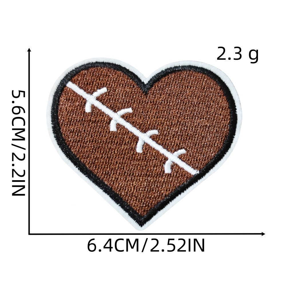 Sports Heart Patches (Iron-On)