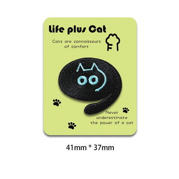 Life Plus Cat Embroidered Patches - Multiple Designs Available - CheerCove