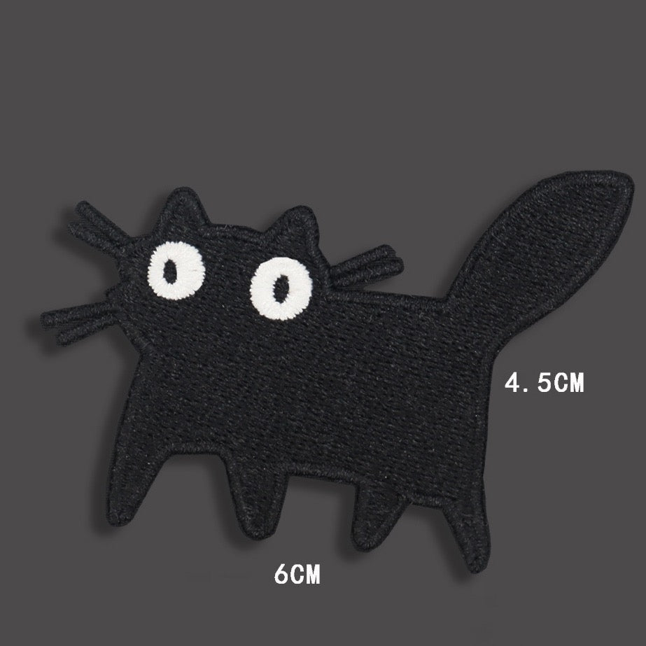 Adorable Black Cat Patches (Stick-On) - CheerCove