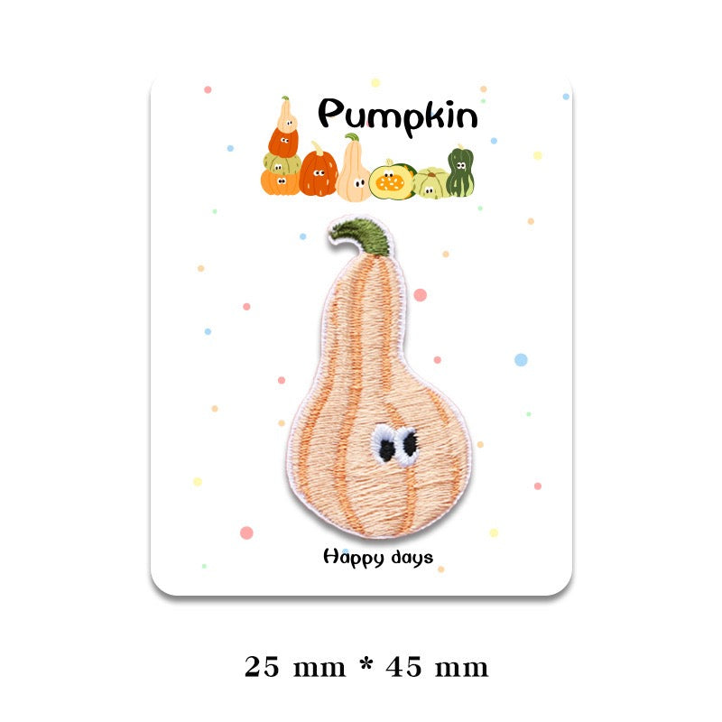 Cute Pumpkin Embroidered Patches - Multiple Designs Available - CheerCove