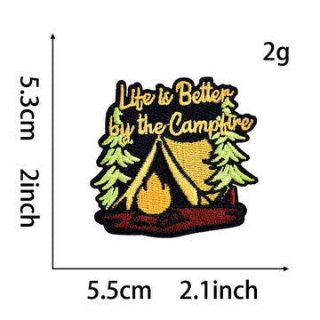 Outdoor Fishing & Camping Patches (Iron-On) - CheerCove