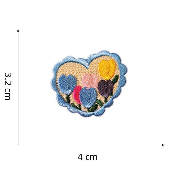Assorted Heart Embroidered Patches - Multiple Designs Available - CheerCove