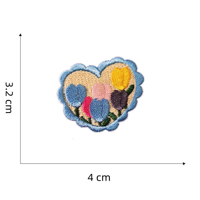 Assorted Heart Embroidered Patches - Multiple Designs Available - CheerCove