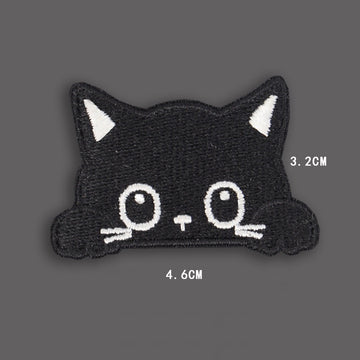 Cute Black Cat Patches (Stick-On) - CheerCove