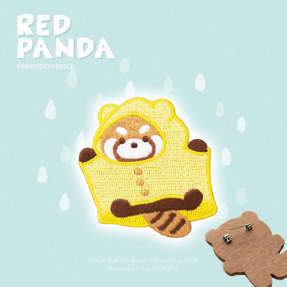Embroidered Pins of Funny Red Panda