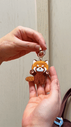 Adorable Double-Sided Embroidered Red Panda Keychains - CheerCove