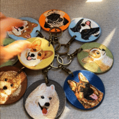 Cute Dog Double-Sided Embroidered Charms  ② - CheerCove
