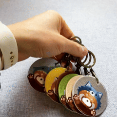 Lovely Double-Sided Embroidered Red Panda Charms