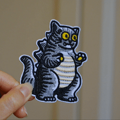 Cat Godzilla Patches(Stick-On) - CheerCove