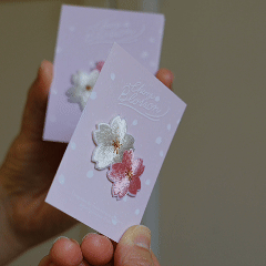 Blush & White SAKURA Cherry Blossom Patches(Stick-On) - CheerCove