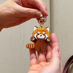Adorable Double-Sided Embroidered Red Panda Charms - CheerCove