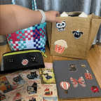 cute colorful dinosaur embroidered stick-on patch peel and stick on bag