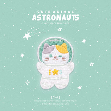 Cute Animal Astronauts Embroidered Patches - Multiple Designs Available - CheerCove