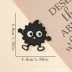waving soot sprite embroidered patch with white shoes