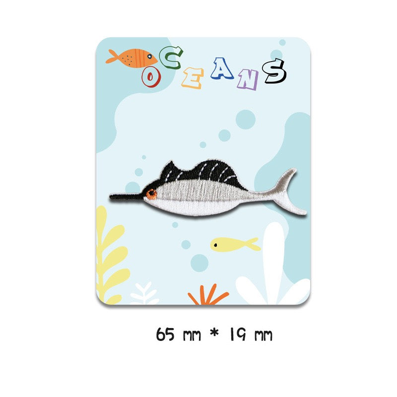 Ocean Animals Embroidered Patches - Multiple Designs Available - CheerCove
