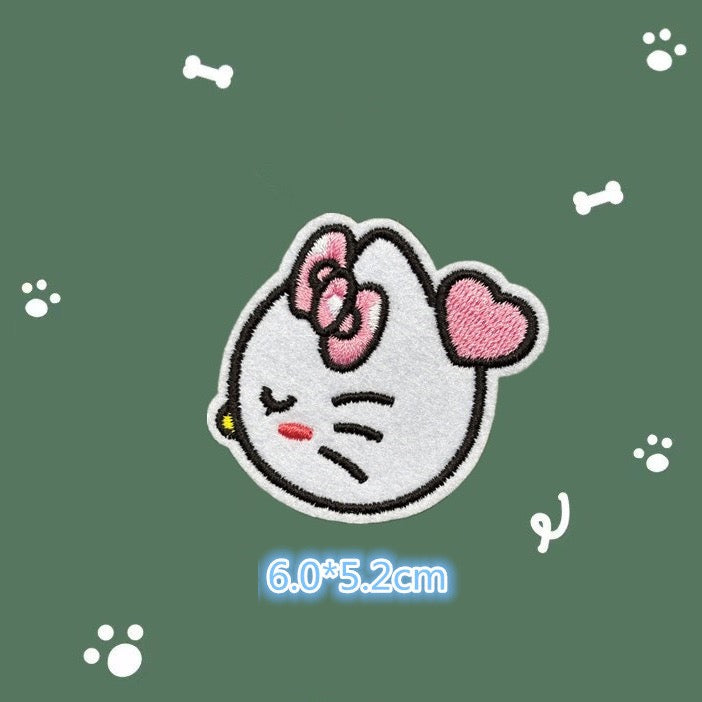 Bow-Tied Kitten Patches (Stick-On)
