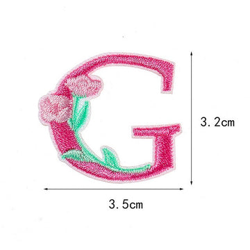 Flower and Alphabet Embroidered Patches - CheerCove