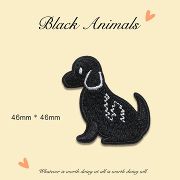 Black Animals ② Embroidered Patches Embroidered Patches - Multiple Designs Available - CheerCove