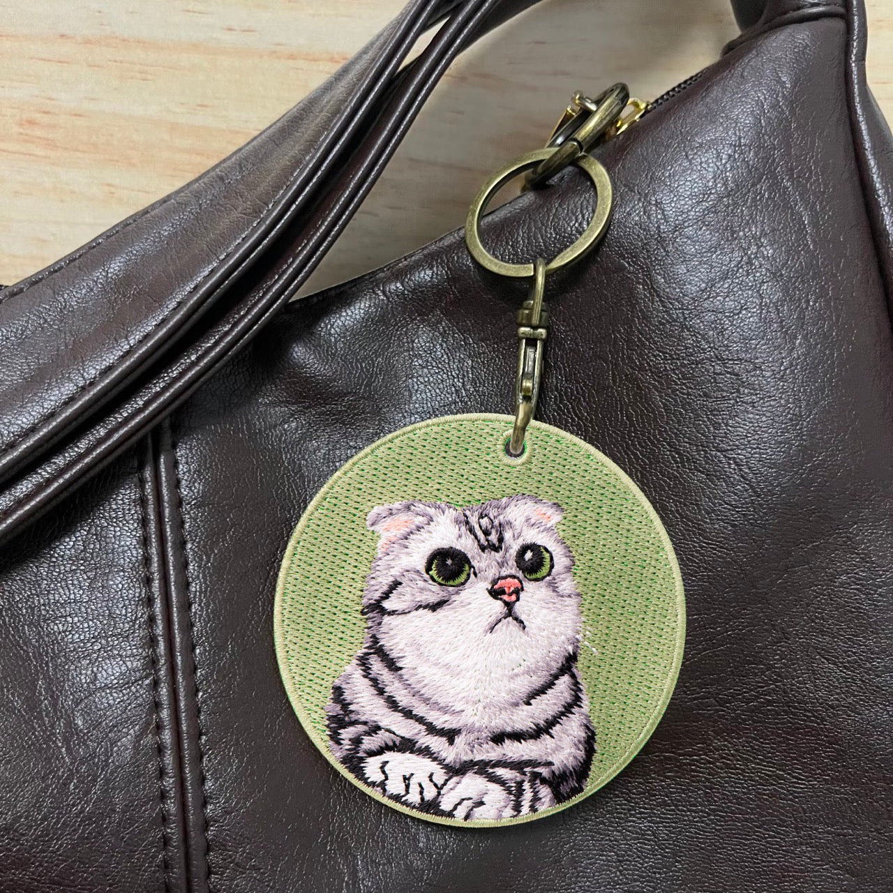 Cute Double-Sided Embroidered Cat Charms