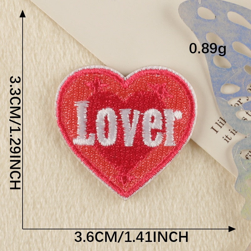 Heart Embroidered Patches ① - Multiple Designs Available - CheerCove