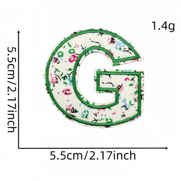 Floral Alphabet Embroidered Patches - CheerCove