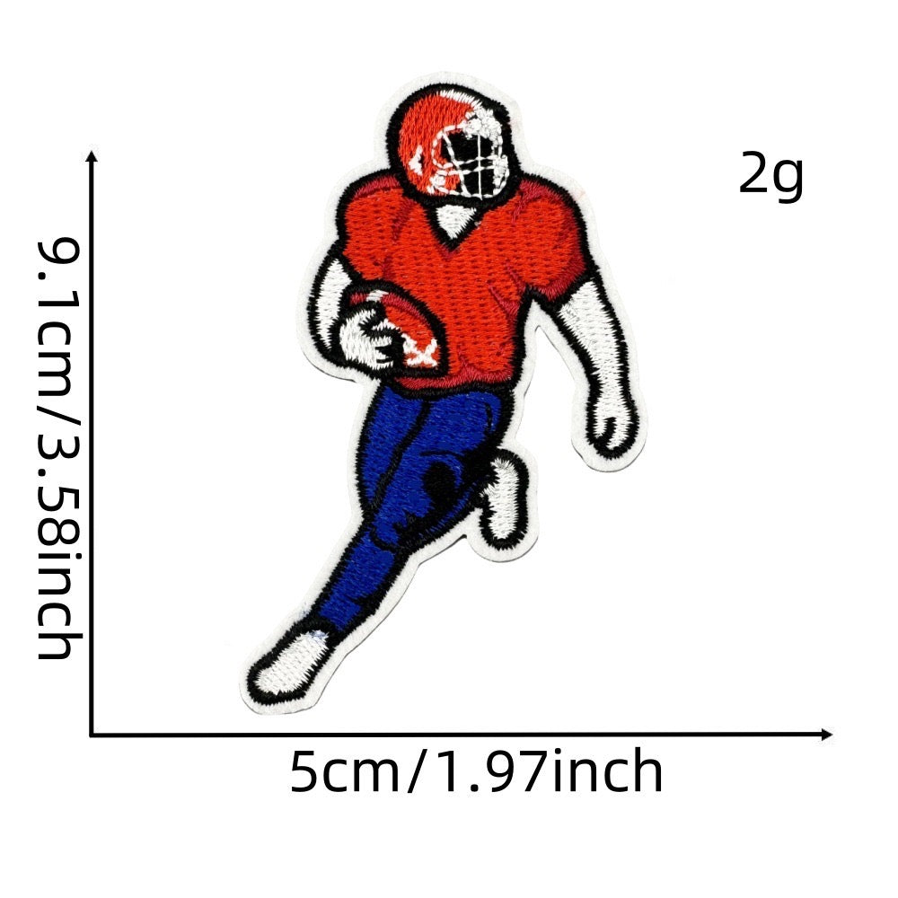 I Love Football Patches (Iron-On)