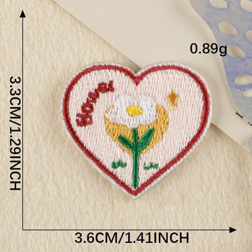 Heart Embroidered Patches ② - Multiple Designs Available - CheerCove