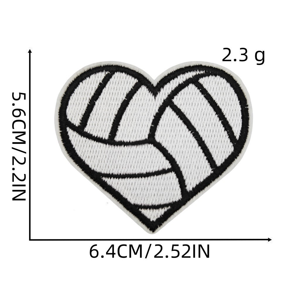 Sports Heart Patches (Iron-On)