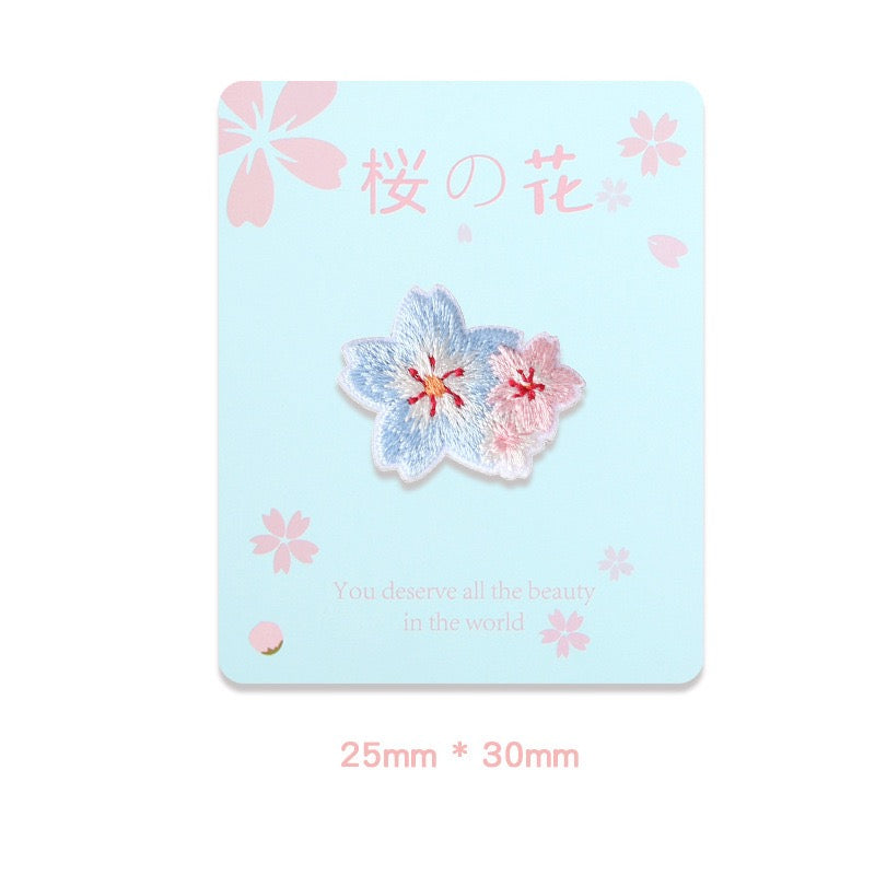 Cherry Blossom Rabbit Embroidered Patches - Multiple Designs Available - CheerCove