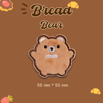Bread Bear Embroidered Patches - Multiple Designs Available - CheerCove