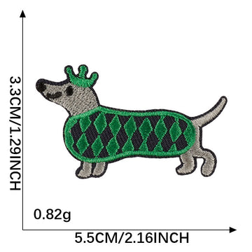 Crowned Wiener Dog Embroidered Patches - Multiple Designs Available - CheerCove
