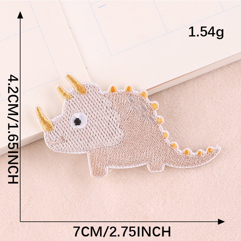 Colorful Dinosaur Embroidered Patches - Multiple Designs Available - CheerCove