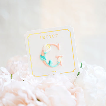 Cute Floral Alphabet Patches(Stick-On)