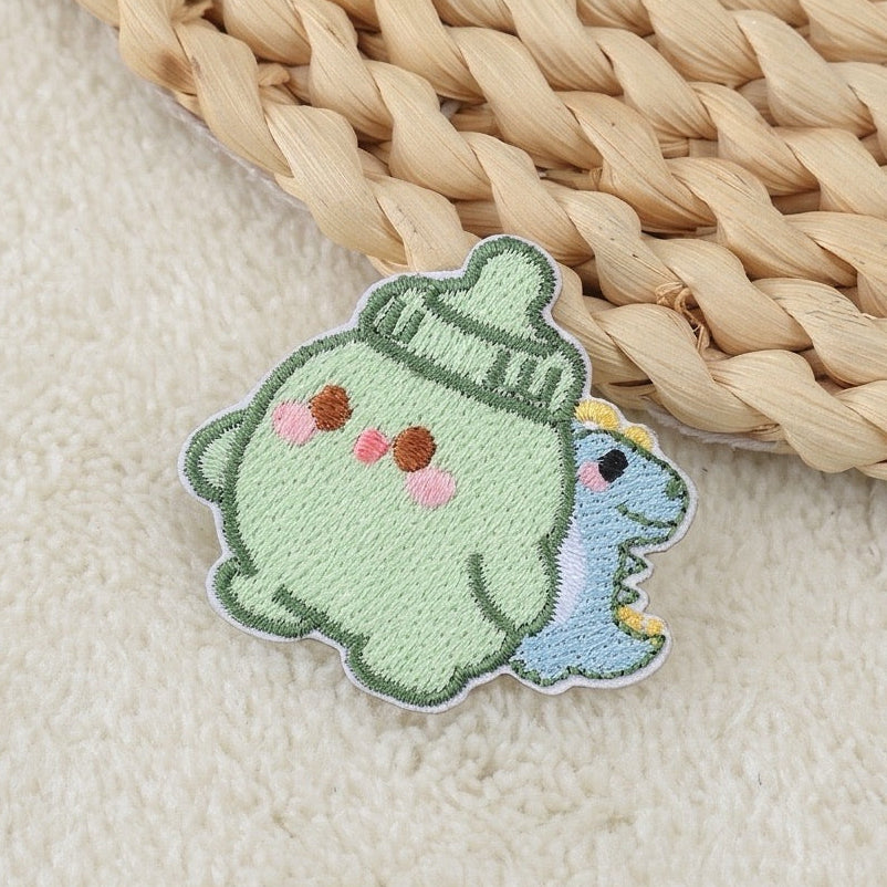 kawaii chubby baby bottle elf embroidered stick-on patch
