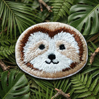 smiling cozy sloth cute woodland forest embroidered stick-on patch poster